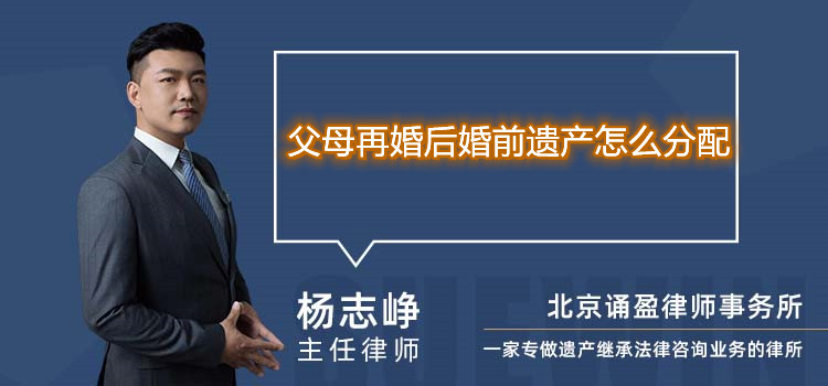 父母再婚后婚前遺產(chǎn)怎么分配