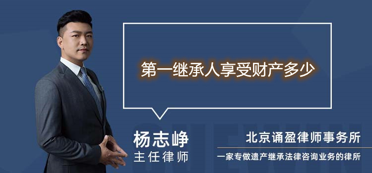 第一繼承人享受財(cái)產(chǎn)多少