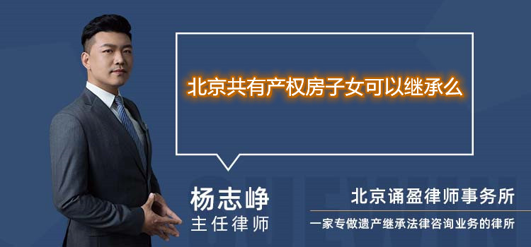 北京共有產(chǎn)權(quán)房子女可以繼承么